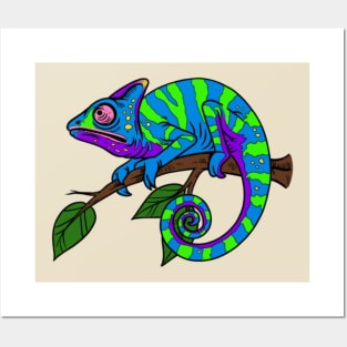 Cool Chameleon Posters and Art